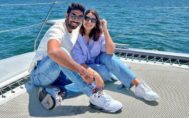 Jasprit Bumrah and Sanjana Ganesan