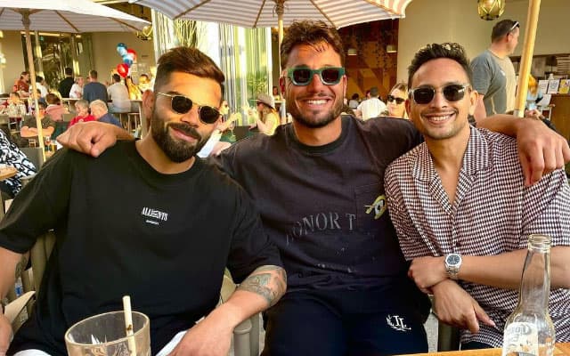 Virat Kohli with his friends