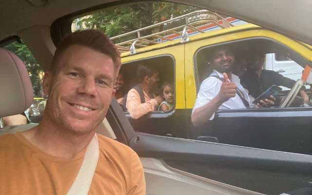 David Warner in Mumbai