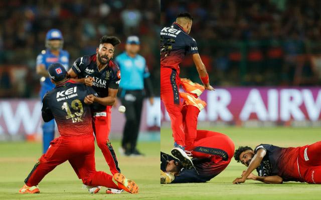 Mohammed Siraj and Dinesh Karthik.