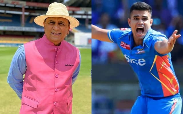 Sunil Gavaskar and Arjun Tendulkar