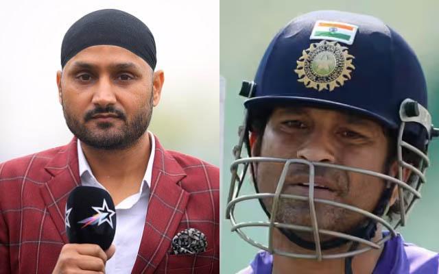 Harbhajan Singh and Sachin Tendulkar