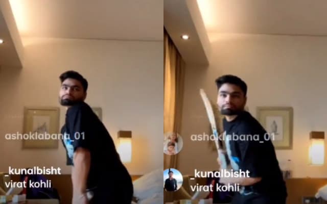 Rinku singh doing Virat Kohli