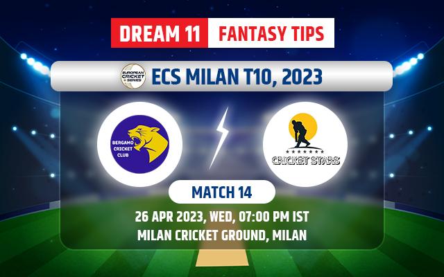 Bergamo CC vs Cricket Stars Dream11 Team Today