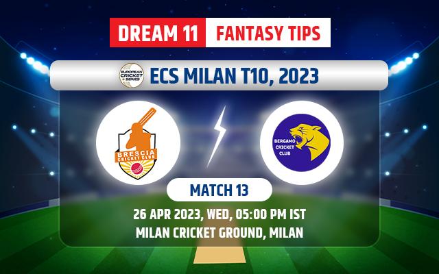 Brescia Cricket Club vs Bergamo Cricket Club Dream11 Team Today