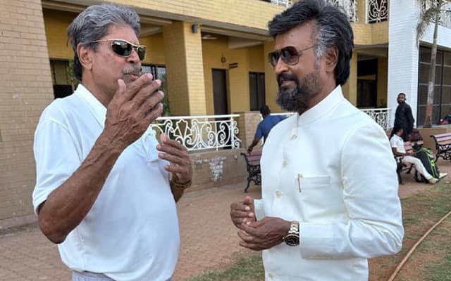 Kapil dev and Rajnikanth