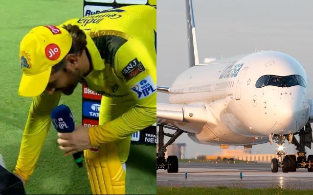 MS Dhoni and Aeroplane.