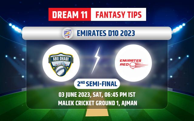 Abu Dhabi vs Emirates Red Dream11 Team Today