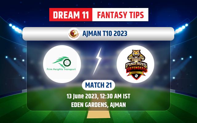 Prim Height Transport vs Pindi Boys Defenders CC Dream11 Team Today