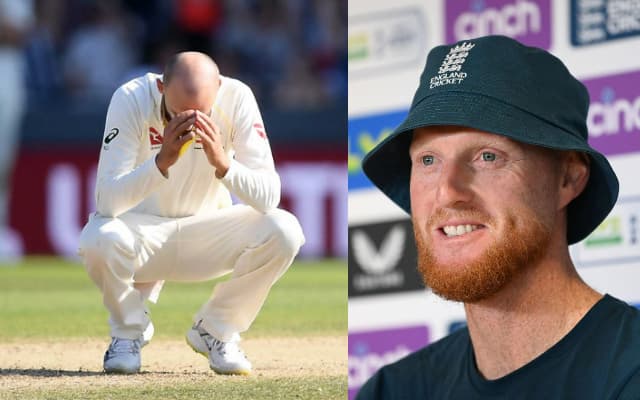 Ben Stokes and Nathon Lyon