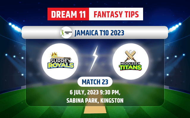 Surrey Royals vs Middlesex Titans Dream11 Team Today