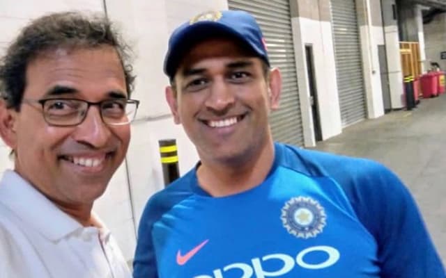 Harsha Bhogle and MS Dhoni