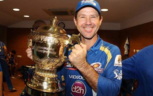 Ricky Ponting with IPL trophy