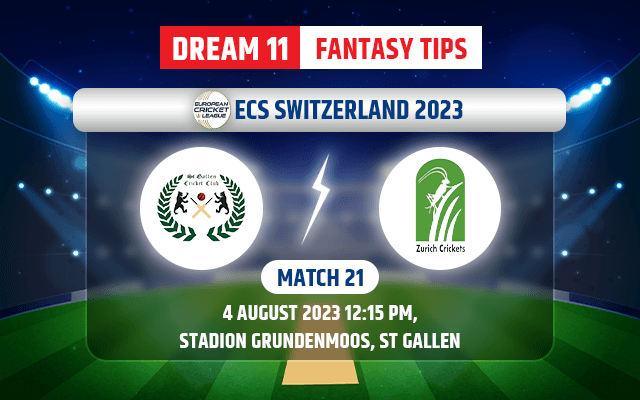 St Gallen CC vs Zurich Nomads CC Dream11 Team Today