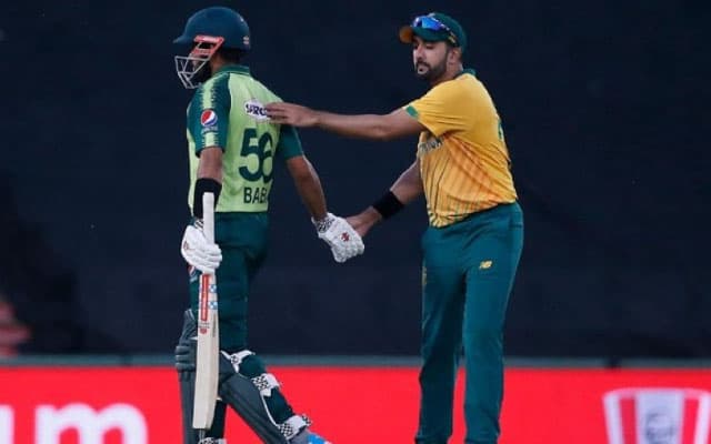 Babar Azam and Tabraiz Shamsi