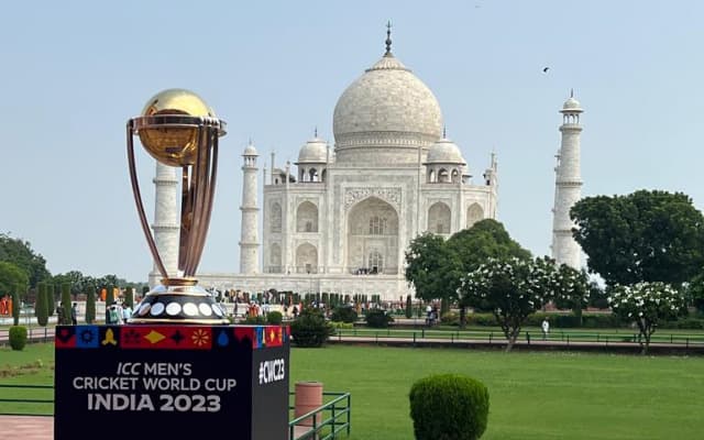 ICC Trophy at Taj Mahal