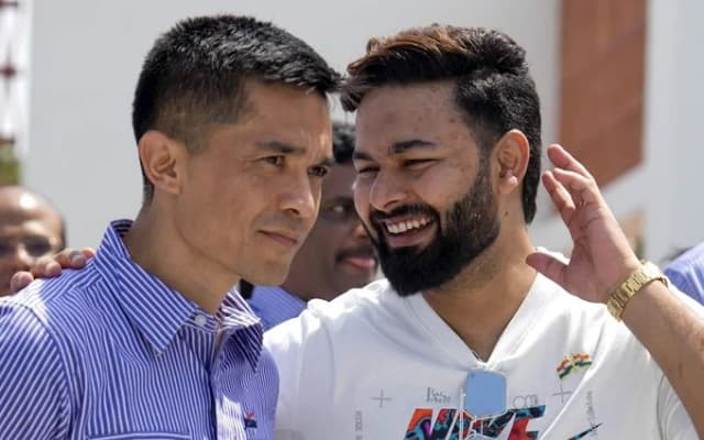 Rishabh Pant and Sunil Chhetri