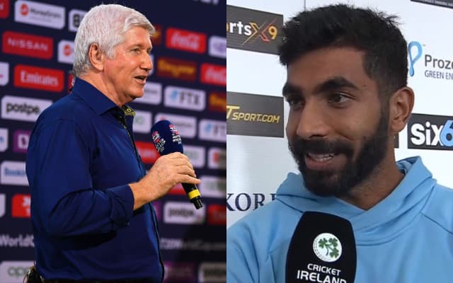 Alan Wilkins and Jasprit Bumrah