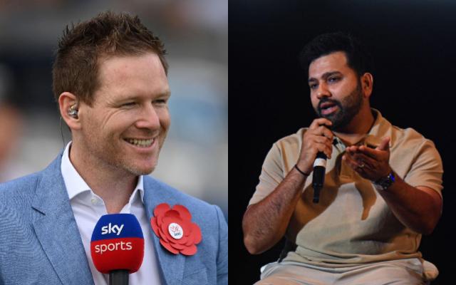 Eoin Morgan and Rohit Sharma.