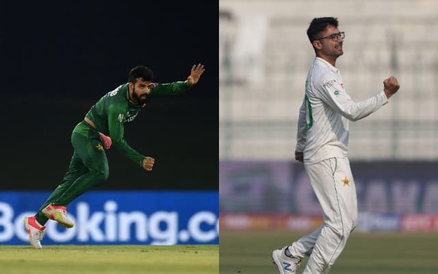 Shadab Khan and Abrar Ahmed.