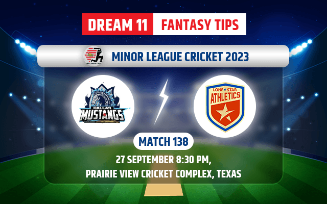 Dallas Mustangs vs Lone Star Athletics Dream11 Team Today