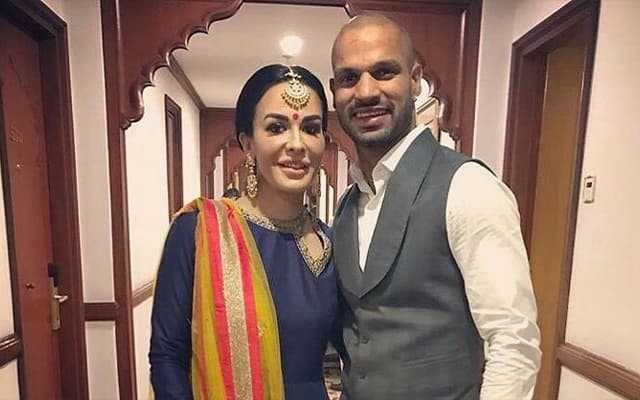 Shikhar Dhawan with his wife