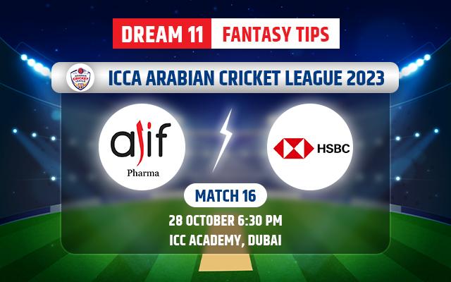 Alif Pharma vs HSBC Dream11 Team Today