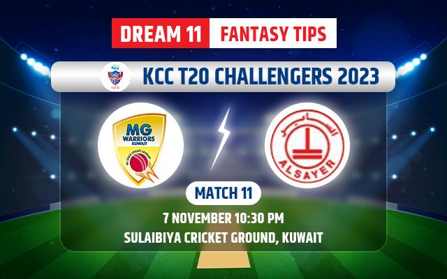 MG Warriors vs AI Sayer Dream11 Team Today