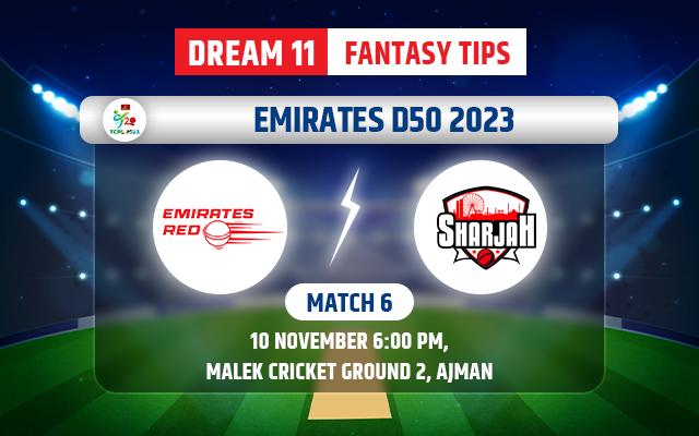 Emirates Red vs Sharjah Dream11 Team Today
