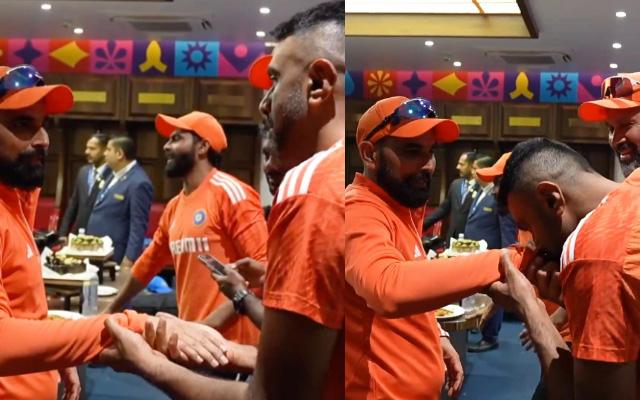 ODI World Cup 2023: Ravi Ashwin kisses Mohammed Shami's hand in ...