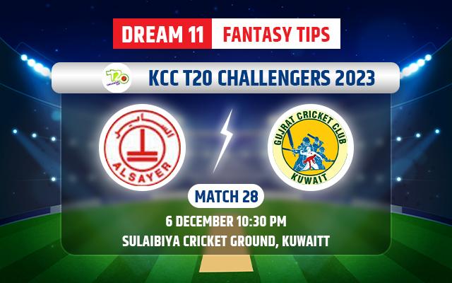 AI Sayer vs Gujarat Cricket Club Dream11 Team Today