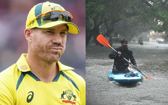 David Warner and Floods