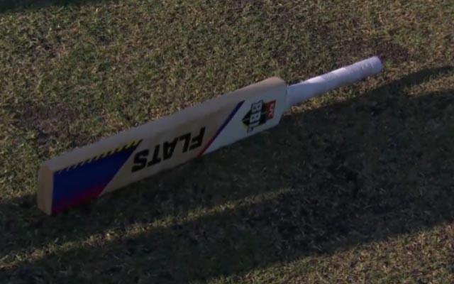 Bat Flip during the Sydney Thunder vs Brisbane Heat match