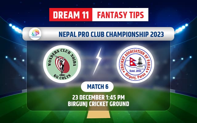 Wonders Club Noida vs Parsa XI Dream11 Team Today