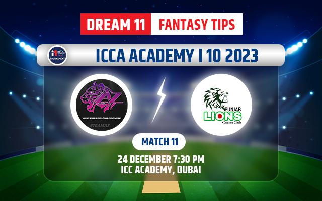 AZ Sports vs Punjab Lions CC Dream11 Team Today