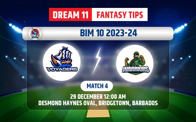 Voyagers vs Warriors Dream11 Team Today