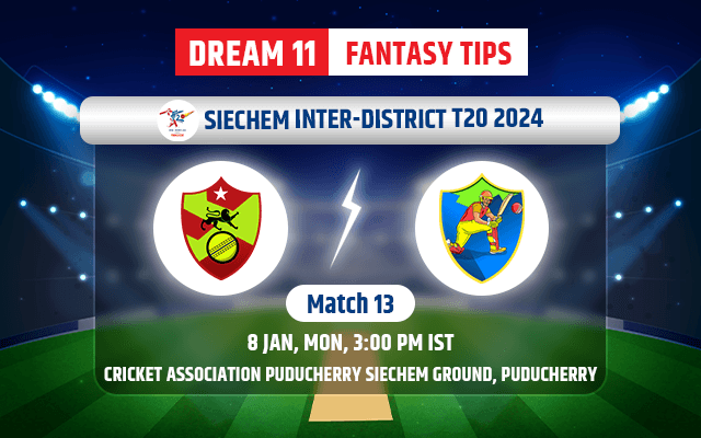 Pondicherry South XI vs Pondicherry West XI Dream11 Team Today