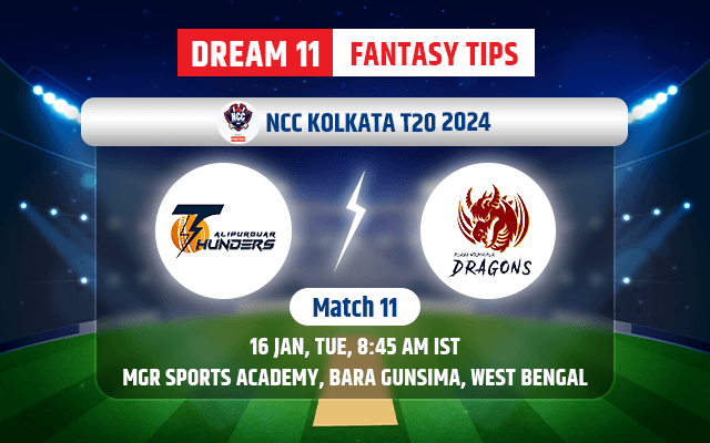 Alipurduar Thunders vs Purba Medinipur Dragons Dream11 Today