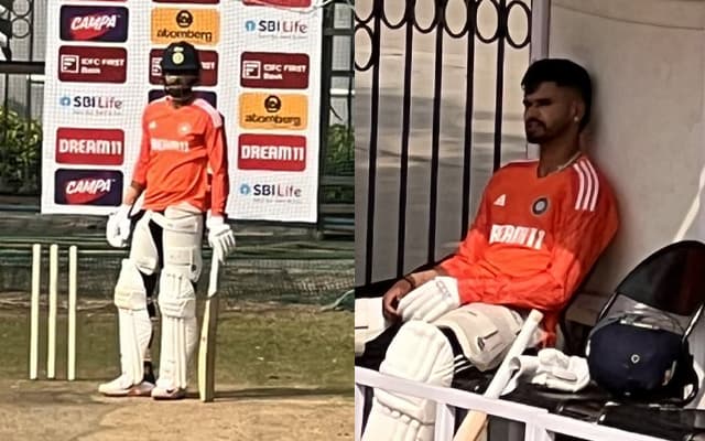 Shreyas Iyer in Hyderabad net session before 1st Test against England 2024