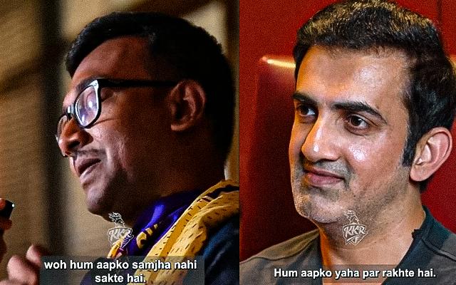 KKR fan's message fills Gautam Gambhir with emotions