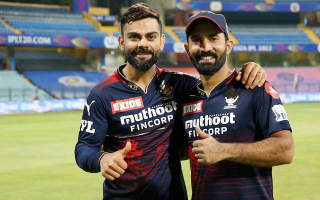 Dinesh Karthik and Virat Kohli