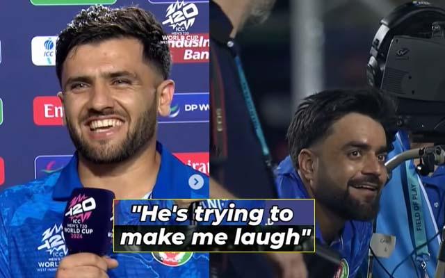 Rashid tries spoiling Farooqi's post-match interview