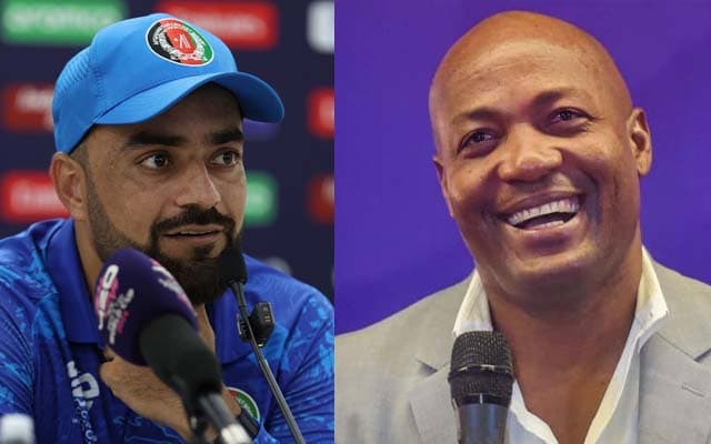 Rashid Khan and Brian Lara