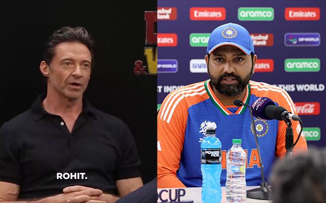 Hugh Jackman and Rohit Sharma