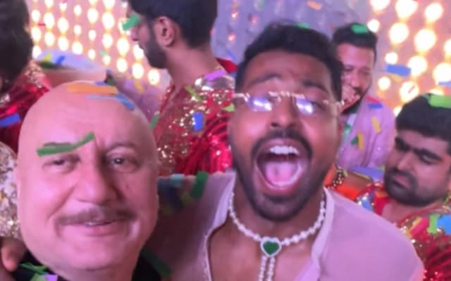 Hardik Pandya and Anupam Kher