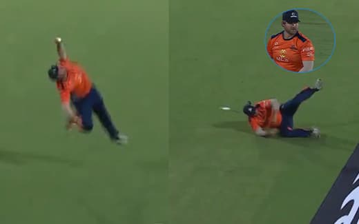 Watch: Corey Anderson's gravity defying one handed stunner sends Faf du ...