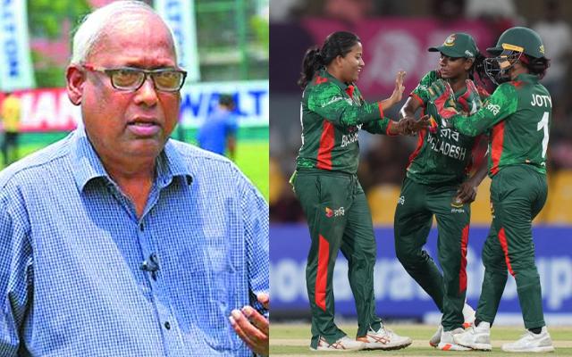 Nazmul Abedeen Fahim with Women's Bangladesh team