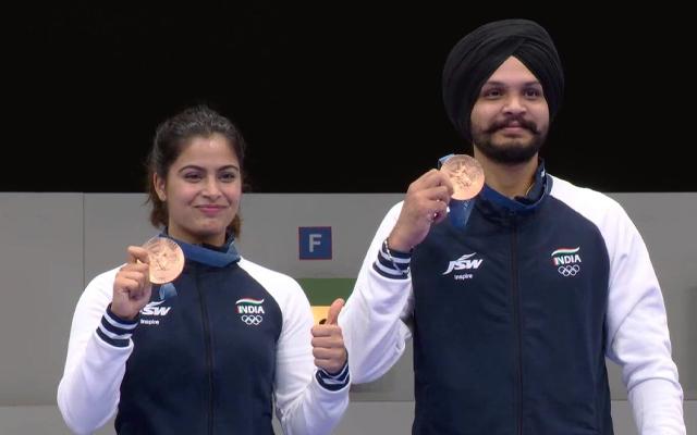 Manu Bhaker and Sarabjot Singh