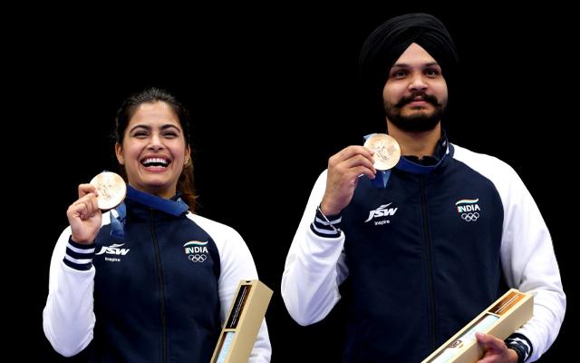 Manu Bhaker and Sarabjot Singh