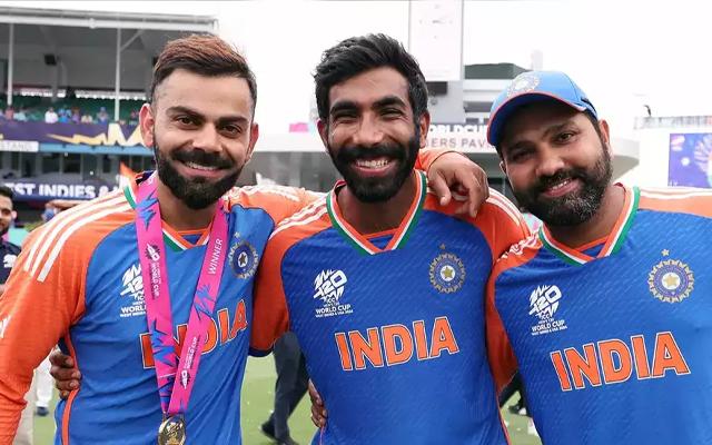 Virat Kohli, Jasprit Bumrah and Rohit Sharma